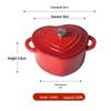 chinese red & white heart pot