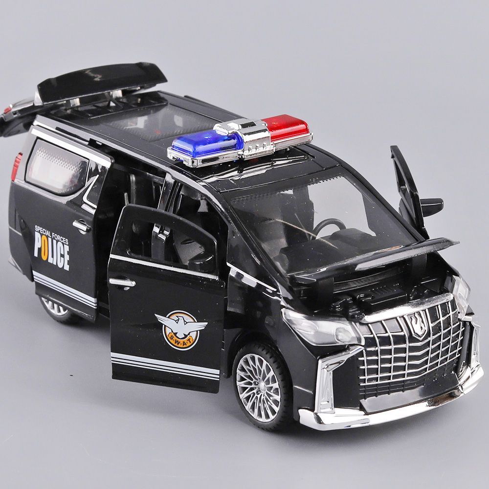 1:24 Children's Inertia Pull-back Car Toy with Lighting Sound Simulation Commercial Car Model Boy Gift Toy Car Kids Holiday Gift