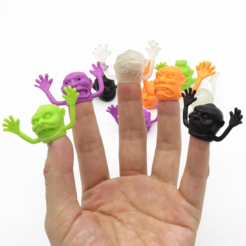 Children's Halloween Scary Skull Finger Puppet Set