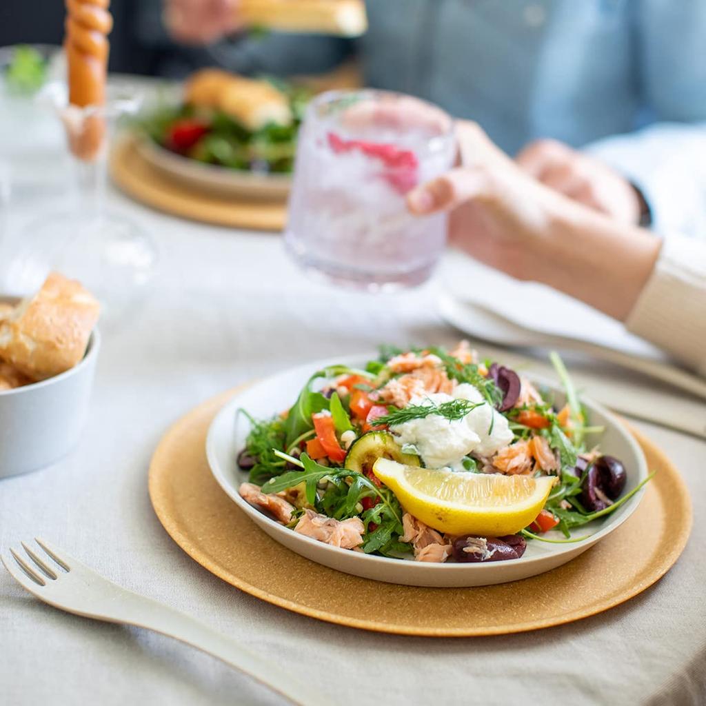 CONNECT Set of by Made from recycled plastic for outdoor Durable and these plates are perfect for and and Perfect as a gift or kitchen Plates, 20.5cm,