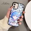 Чехол для телефона с изображением аниме Re Zero Rem для iPhone 11, 12, 13, 14 Pro Max mini X XR XS SE 2020, 6S, 7, 8 Plus, Samsung Galaxy S21 S22, чехол