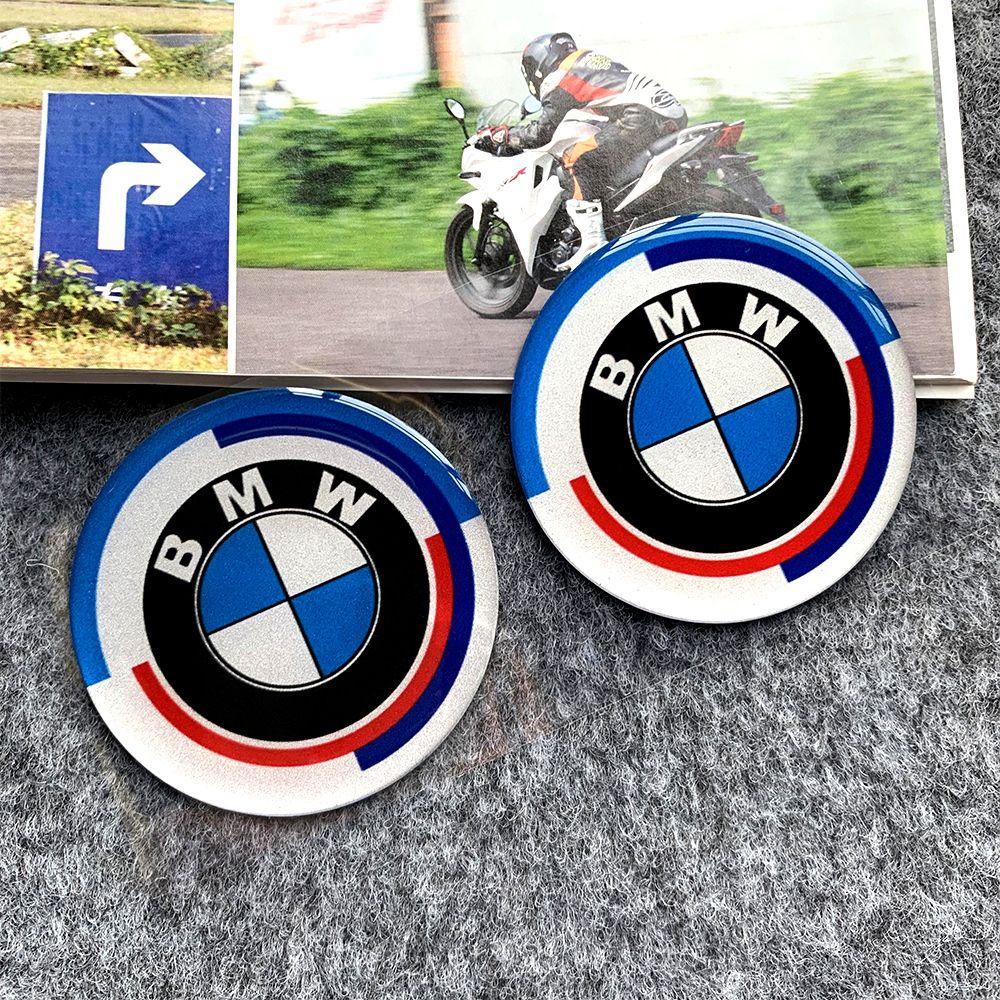 IQJD2 Car Steering Wheel Stickers Motorcycle Body Hub Decorative Sticker For BMW M Power Performance For BMW 50th Auto Car Accessory