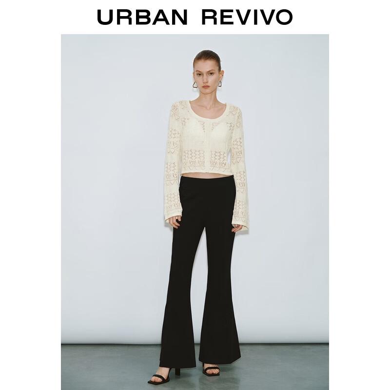 UR Women's Casual Hollow-Out Textured Knit Cardigan