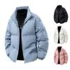 New Winter Stand Collar Men Fashion Casual Warm Jacket Solid Outdoor Windproof Streetwear Coats Couple Thick Loose