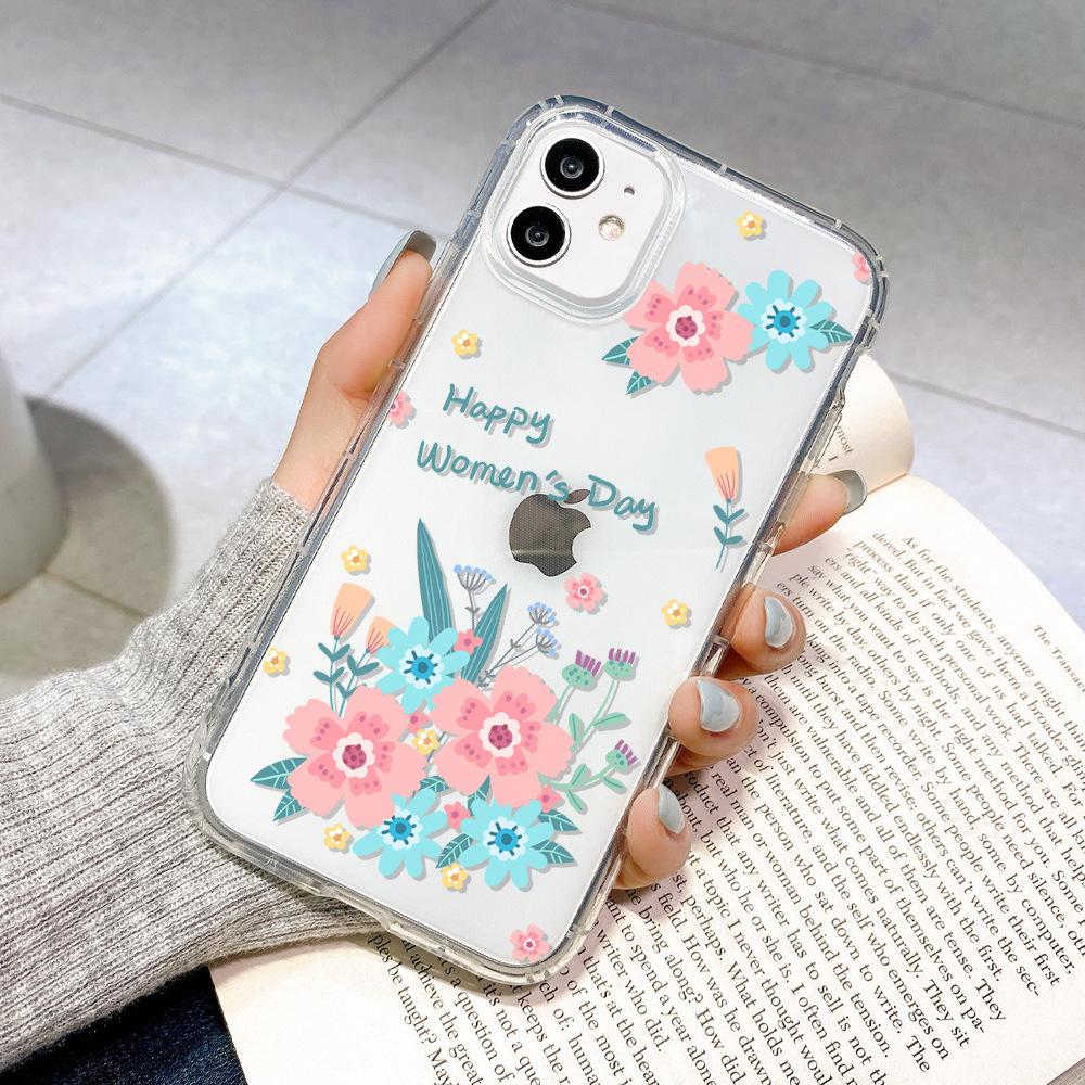 Прозрачный окрашенный чехол из ТПУ для iPhone17, подходит для Apple 14promax, с воздушной подушкой, 13, прямые поставки из-за рубежа, чехол для мобильного телефона xr 8p