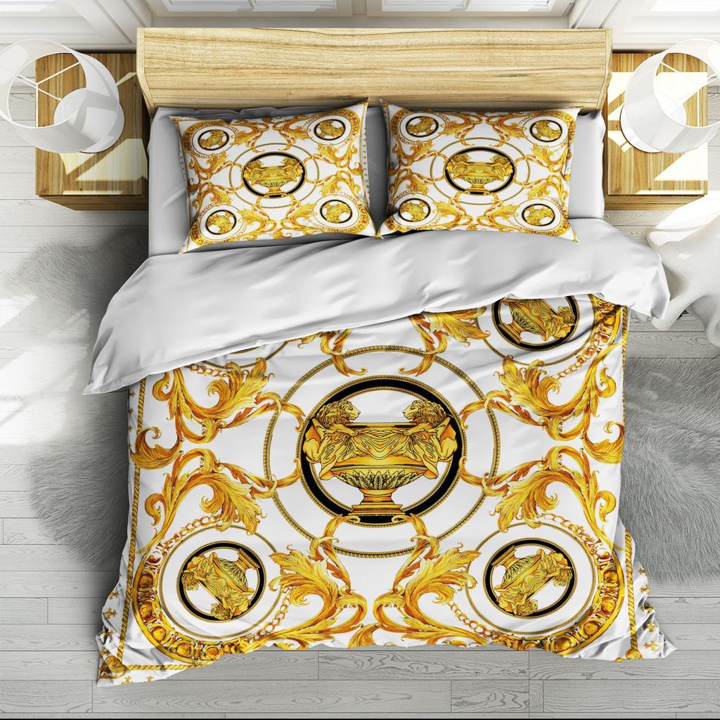 Комплект из трех предметов: пододеяльник с 3D цифровой печатью, простыня