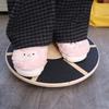 Six Sides Core Training Board Wooden Core Strength Trainer Round Balance Training Board  Office Use