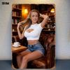 Винтажная металлическая плакат Настенный декор 8x12 дюймов Жестяной знак для Кофейни Гостиной