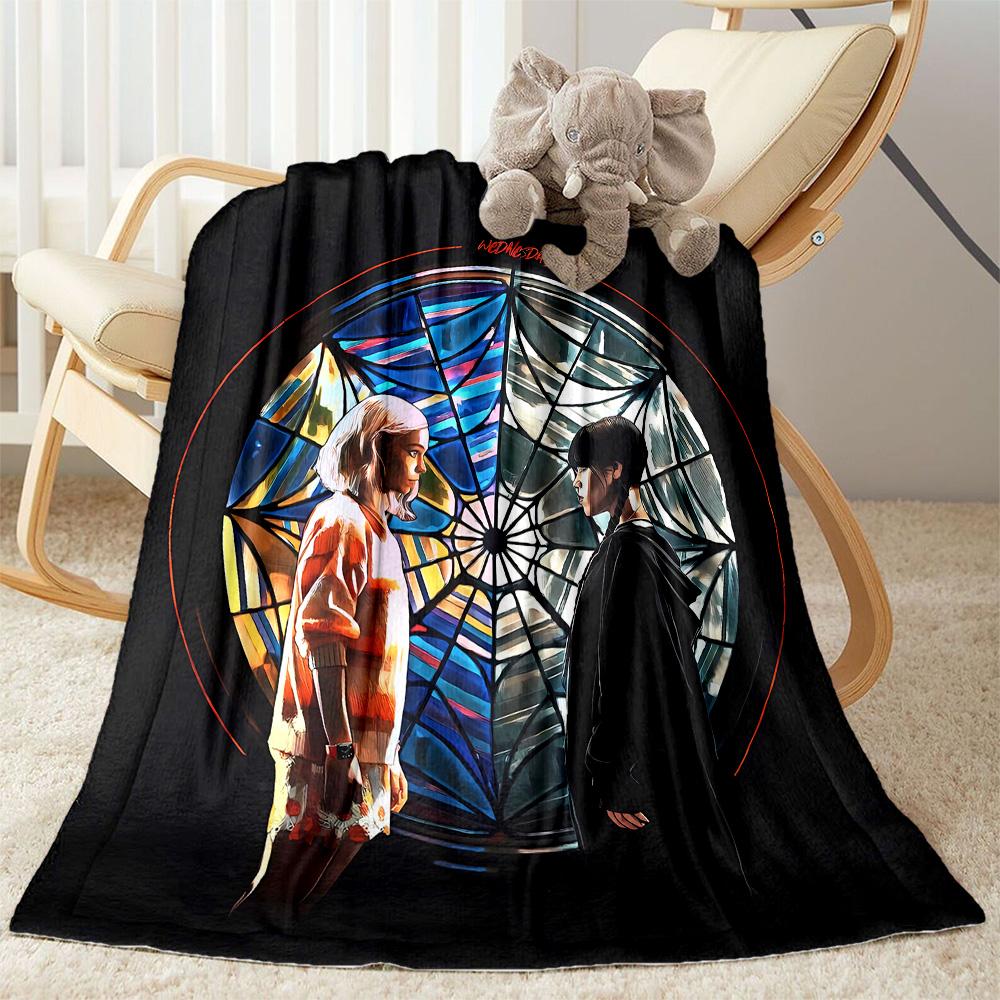 Wednesday Addams Clockwork Blanket Suitable for sofas,travel, living rooms also a good gift for friends and family Suitable for all seasons.