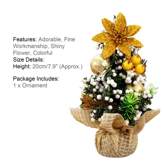 Рождественское настольное украшение Маленький размер Декоративное Нежное Многоразовое Широкое применение Украсить Искусственная Красочная Праздничная Мини-рождественская елка для Торгового центра