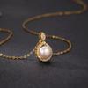 S925 стерлингового серебра жемчужное ожерелье с настоящей любовью женская мода высокое чувство натуральный жемчужный кулон ключичная цепочка чувство