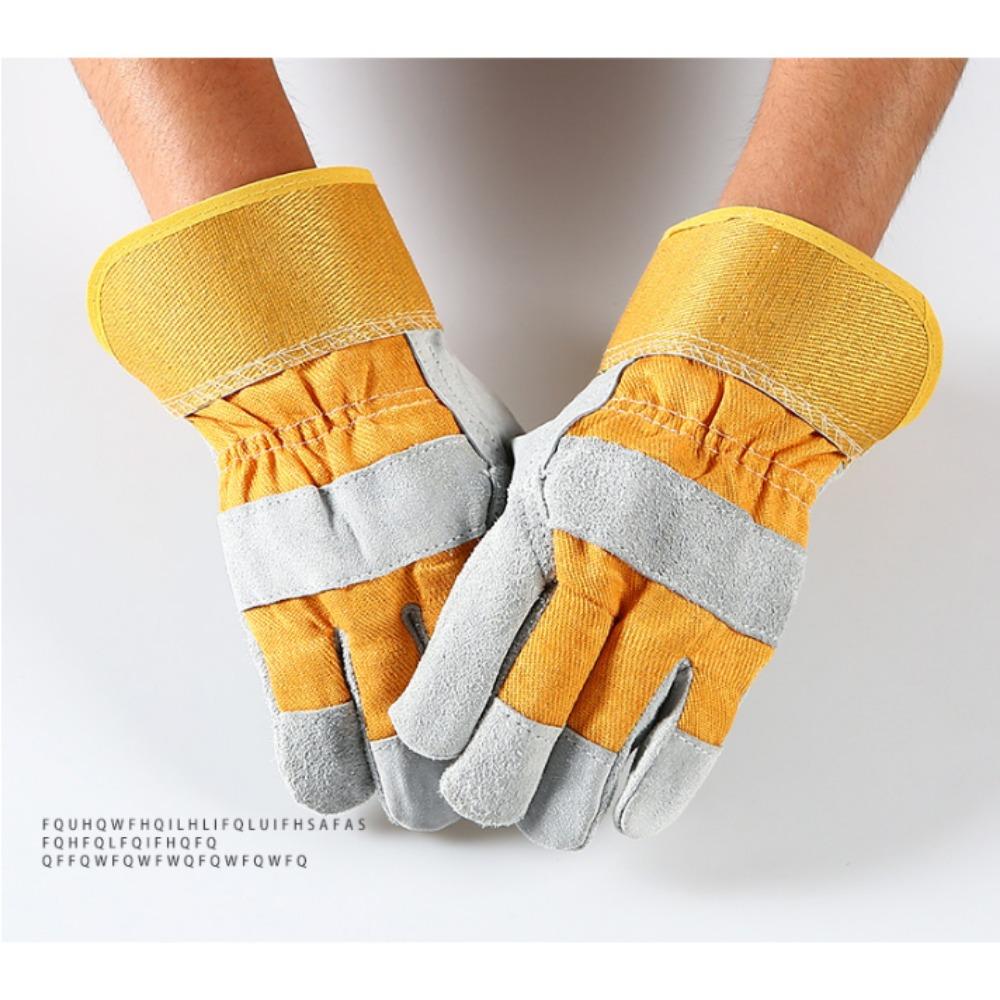 Длинные перчатки из воловьей кожи для электросварки, перчатки для сварки, теплоизоляции, защиты труда на сталелитейном заводе