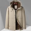 Men's Autumn and Winter Warm Hooded Young and Middle-aged Thickened Cold-proof Down Jacket