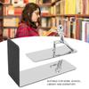 1set Silver Metal Book Support 7.28 X 2.76in Desktop Book Stopper Decorative Book Holder  Study Desk
