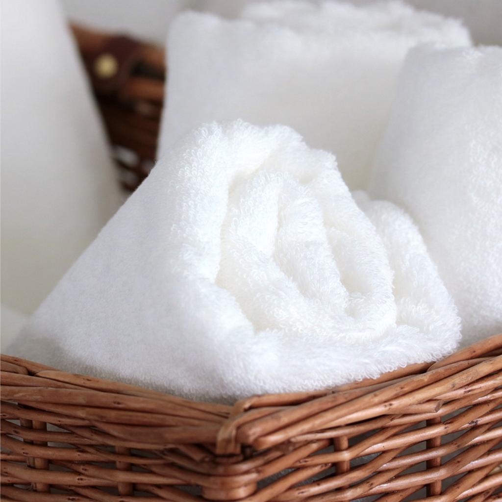 Imabari Bath 68 X Set of 2 Puri-up Towels, Hakkaitaoru, Medium, 140cm, White,