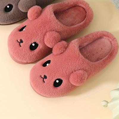 Закажите на два размера больше Уютные плюшевые тапочки Мягкие повседневные слипоны Удобная домашняя обувь