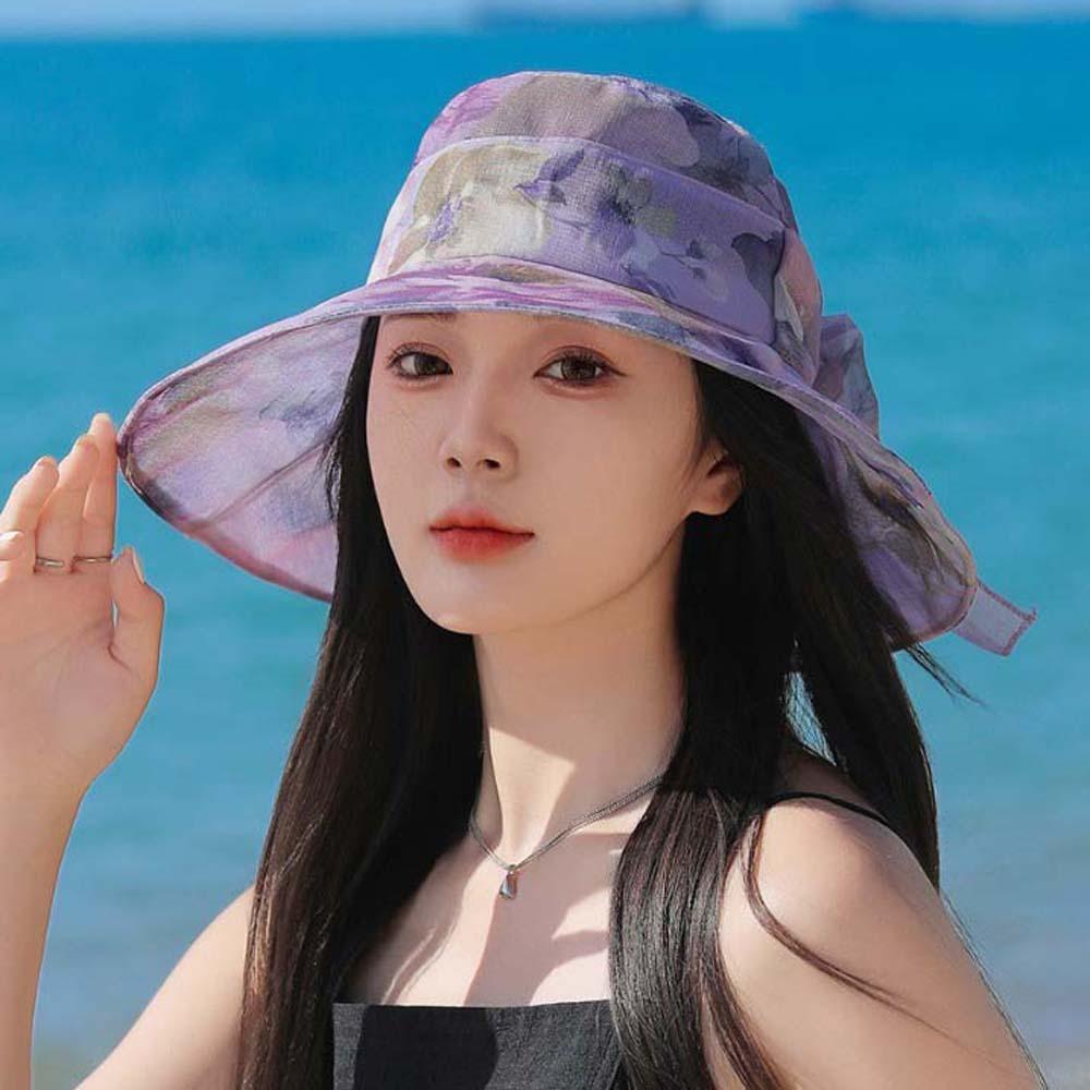 Foldable Women Fisherman Hat Portable Sunscreen Basin Hat Folding Sun Cap Summer Basin Cap Travel