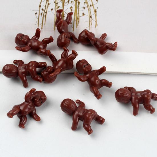 10 Pcs Baby Ornaments Baby Figurine Reusable Smooth Baby Shower Gift Mini Plastic Mini PVC Babies Party Decoration Ornaments