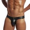 Men's Stretch Tights Hot Gold  Leather Faux Leather Sexy Briefs