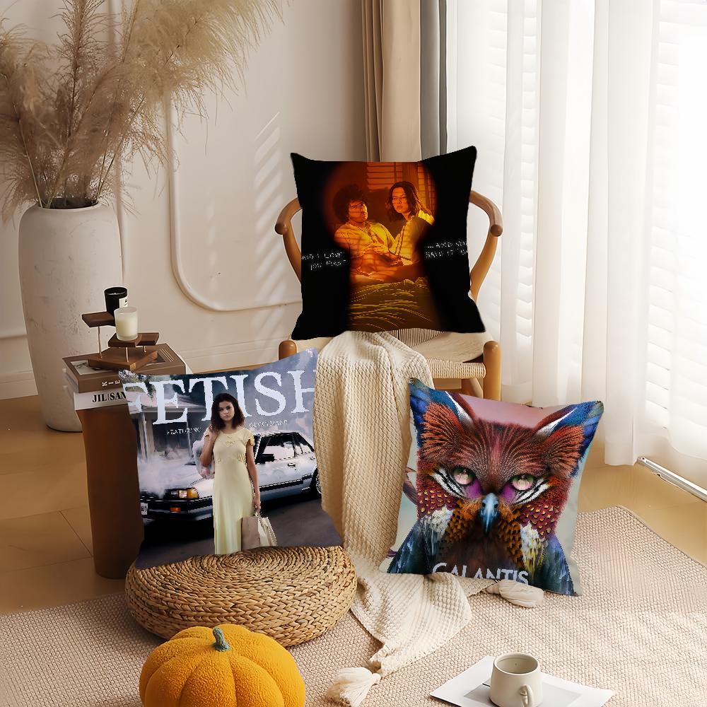 Singer S-Selena Gomez Pillow Case Applicable Space For Guest Rooms Interiors Cars Office House Decoration