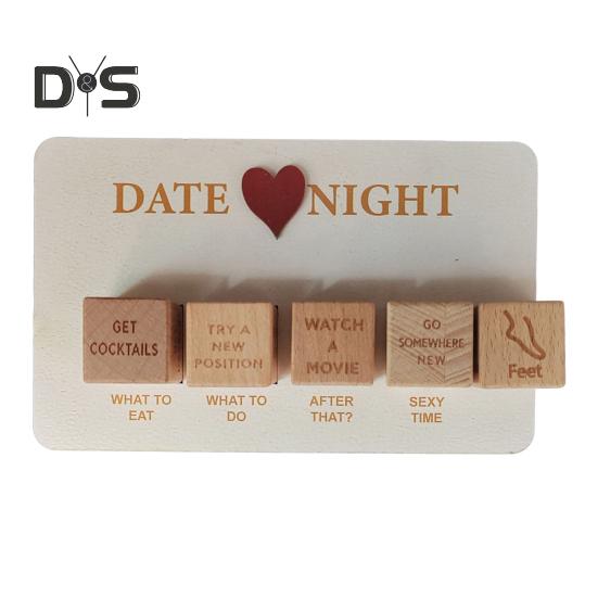1/4/5 шт. игральные кости для принятия решений на свидании, 6/12-гранные, портативные деревянные игральные кости для взрослых пар, День святого Валентина, годовщина, девушка, парень, муж, жена