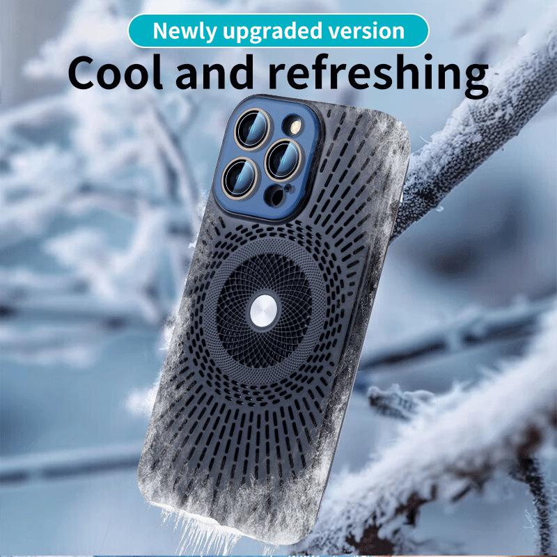 Cool Heat Dissipation Suitable for Apple 16ProMax Magnetic Phone Case IPhone 15 Full Pack Breathable Hole 14 Protective Case