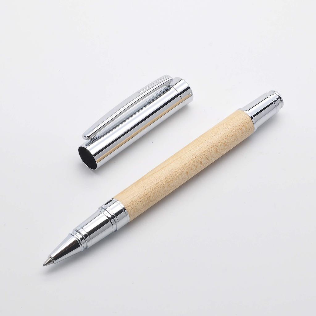 LACHIEVA LUX Luxury Writing Instrument Natural Wood Nib Ballpoint Pen Gift Set Gift Maple, German-Made Water-Based