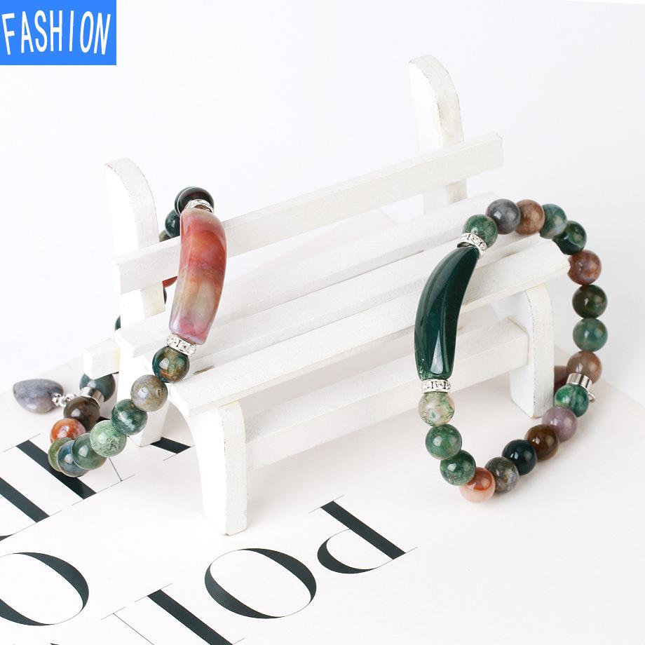 8 мм индийский браслет из агата, йога, медитация, простое лечение чакр, хрустальный браслет, подарок унисекс