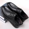 New Spring Men's Shoes Top Layer Cowhide Round Toe Men's Business Casual Leather Shoes Middle-aged and Elderly Tendon Sole Dad's Shoes