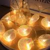 Thrisdar 3M 20 LED Beach Seashell String Light Ocean Shell Fairy Light Shell Garland Light for Bedroom Party Wedding Decor