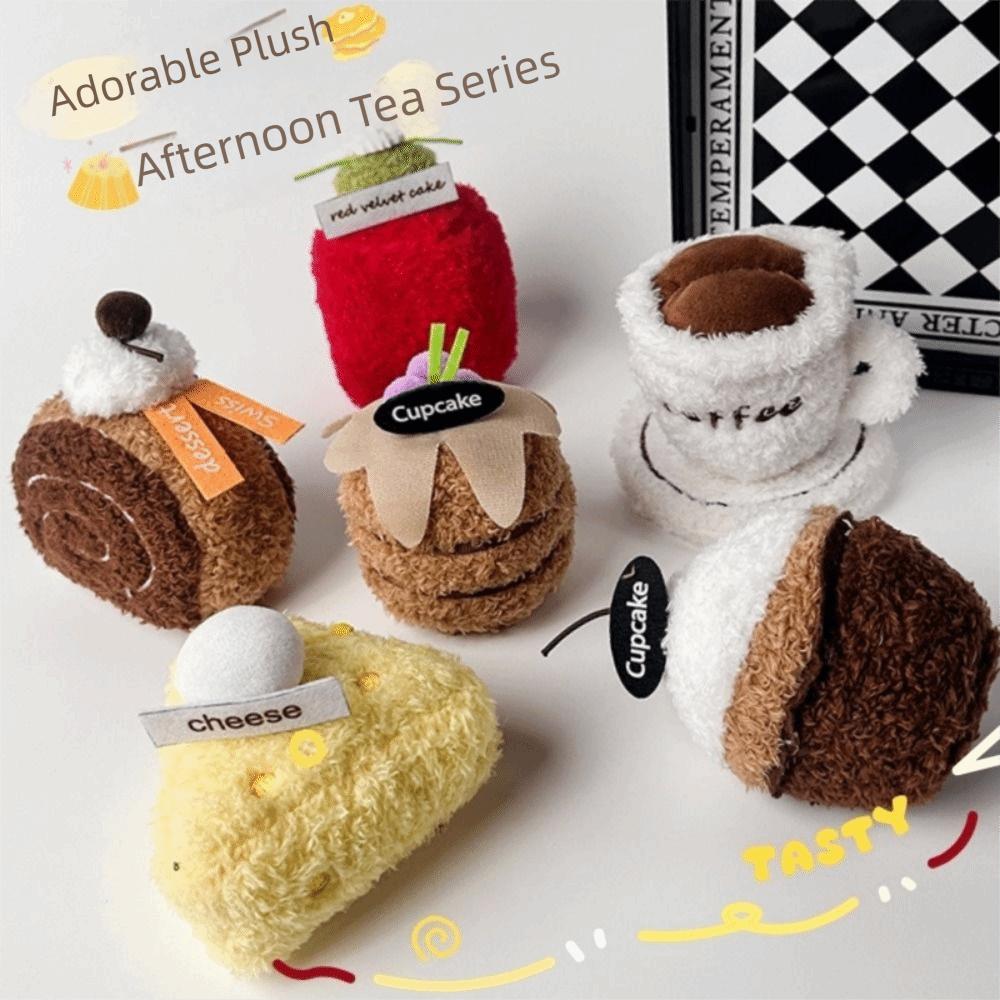 Multicolor Afternoon Tea Plush Doll 10cm-13cm Plush Doll Toy Dim Sum Plush Home Decoration