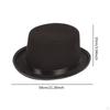 Черный фетровый цилиндр Церемониальный наряд в стиле фанки-джаз с атласной лентой для вечеринки