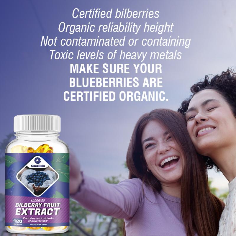 Coolkin - 300mg Bilberry Extract Capsules - Antioxidant & Eye Health