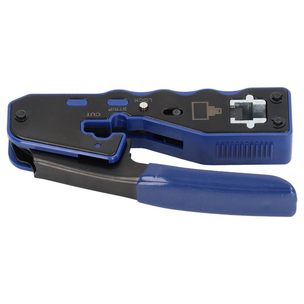 Набор инструментов для обжима RJ45, инструмент для зачистки кабеля и обжима проводов с набором из 50 разъемов RJ для сети