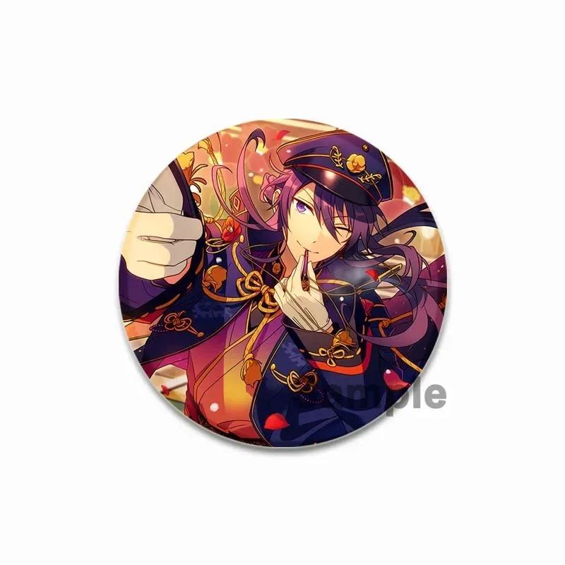 32/44/58MM Tinplate Brooch Ensemble Stars SOUMA KANZAKI Round Pins Cute Cartoon Badge for Backpacks Clothing Accesoory Jewelry
