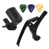 Guitar Capo, Pick, and Tuner Set, Guitar Tuner Kit, LED, Lightweight