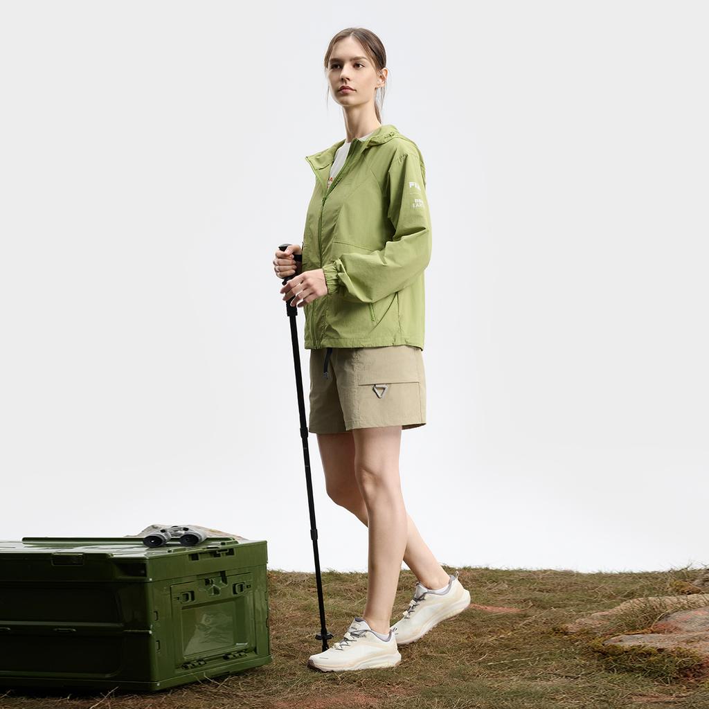 Fila X BBC Earth Повседневная Мода Свежая Уличная Куртка Женская Куртка Горчично-Розовая A11W437709FMT
