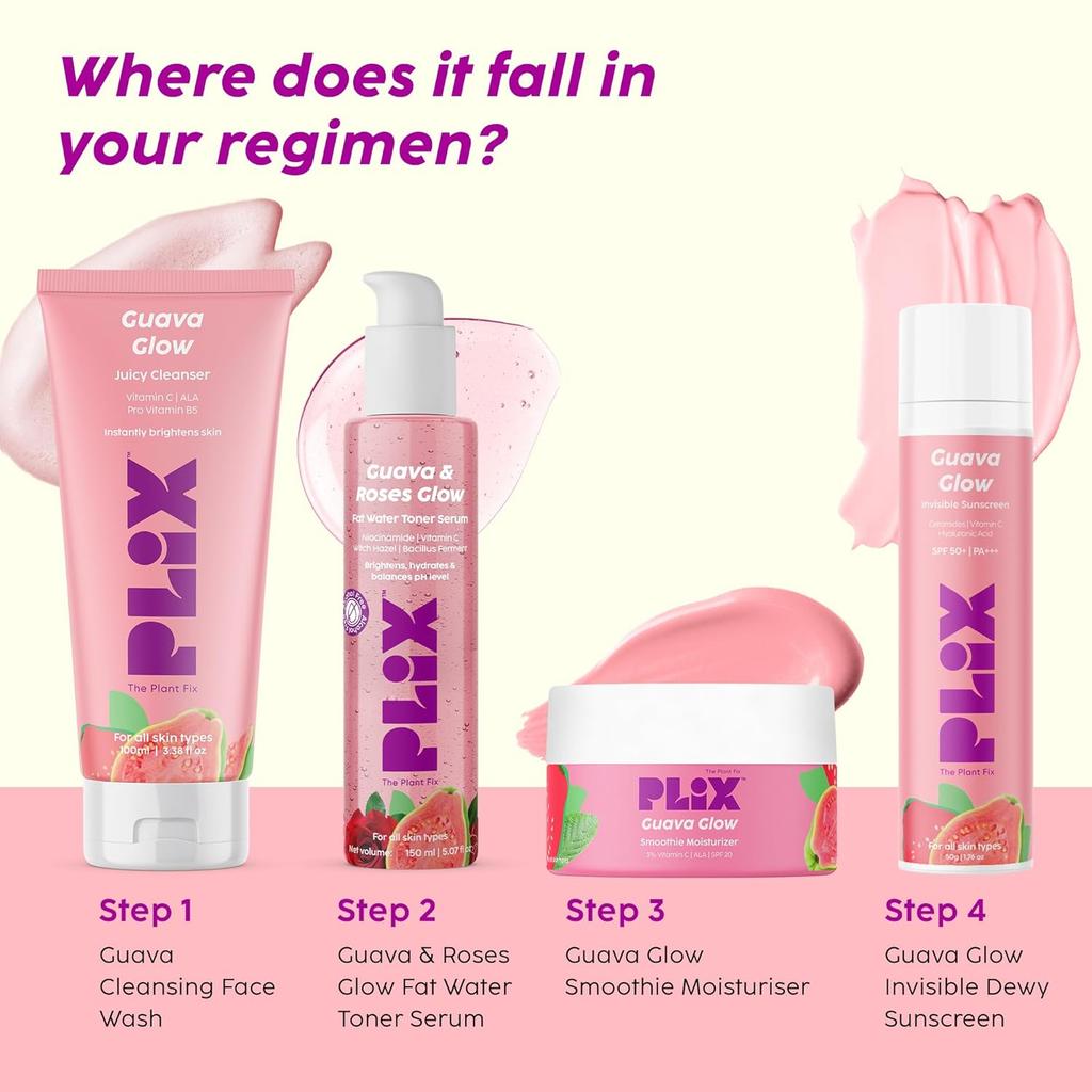 PLIX The Plant Fix Гуава и Розы Сияние Жидкое Масло-Тонер Сыворотка 2-в-1 Увлажняющий Тонер для Лица 150 мл