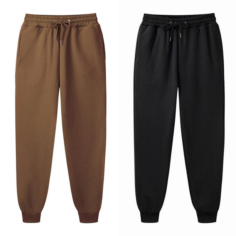 Men's Sports Pants Solid Brushed Casual Pants Men's Fitness Trousers