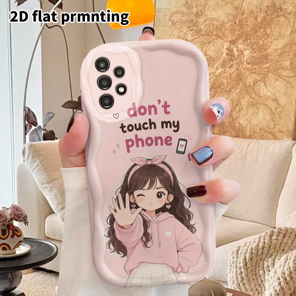 Phone Case: 2D Flat Samsung Galaxy A34 A35 M05 M06 S20 S22 S21 FE Plus 5G Protective Case, Couple Style, Cartoon Girl, Christmas and Halloween Gifts