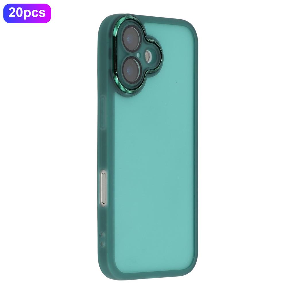 Оптовая закупка 20 шт. Чехол для iPhone 17 с гальванизированной рамкой камеры, ТПУ чехол для телефона с точными вырезами