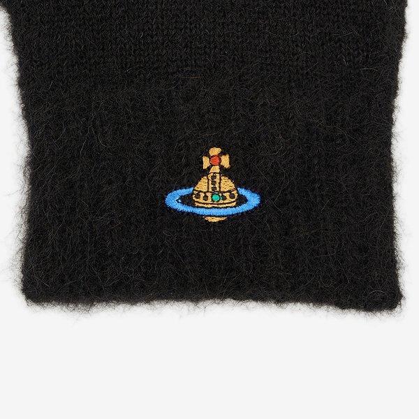 Черные перчатки Vivienne Westwood с логотипом Orb 8202003b K006a N401