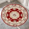Европейский стиль Роскошный круглый ковер Нескользящий цветочный узор Коврик для компьютерного кресла в спальню Украшение для гостиной Моющийся коврик