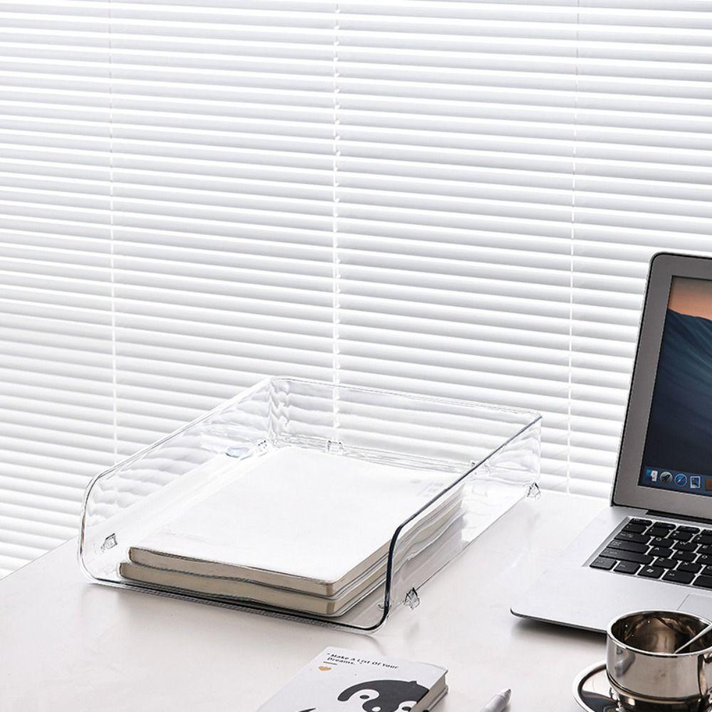 Desktop Organizer A4 File Storage Tray Book Shelf File Organizer Stackable File Rack Certificates