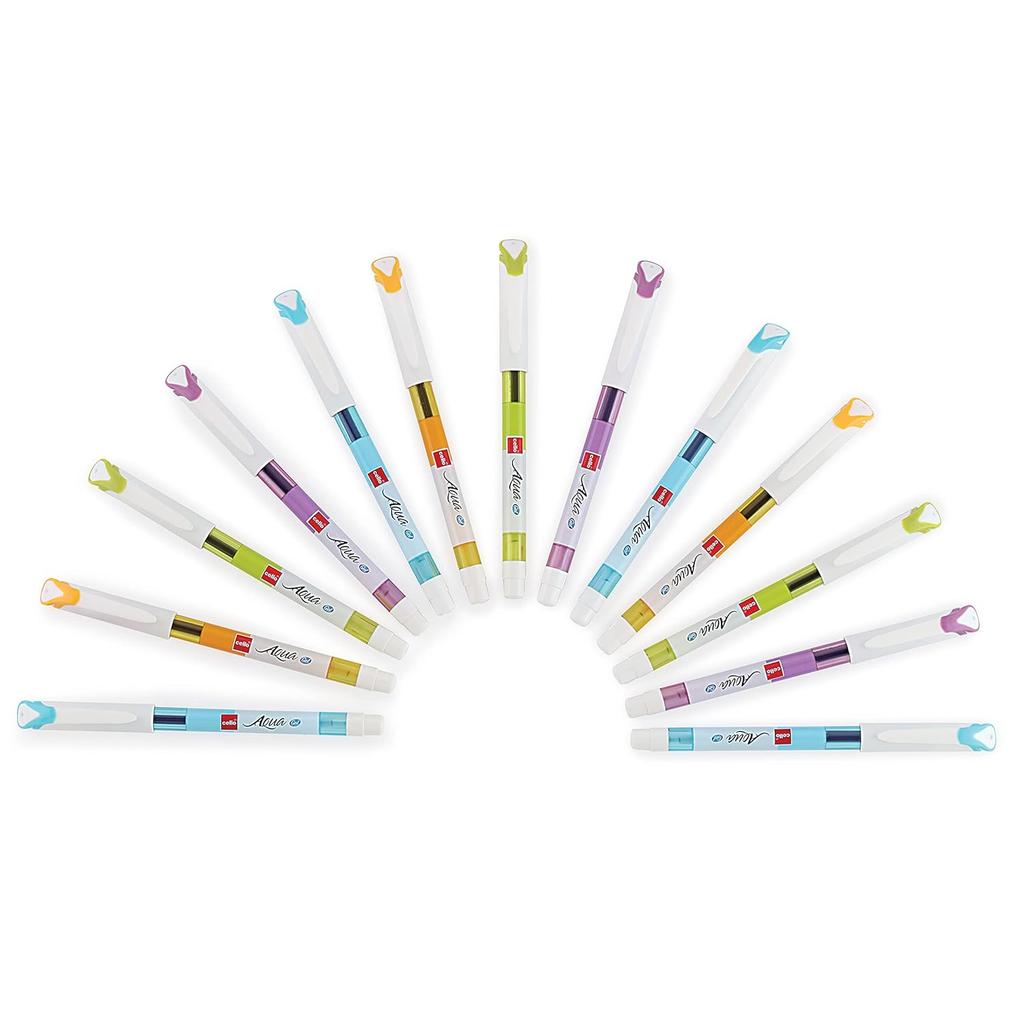 Cello Aqua Blue Gel Pen Set of 1 X 25 Units for Students, Office Use, Smooth Waterproof Writing