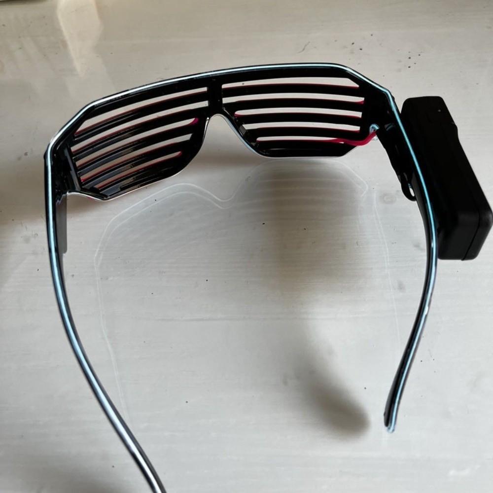 Cool LED Glowing Glasses Double Colors Fluorescent Glasses Neon Glasses Halloween Costumes
