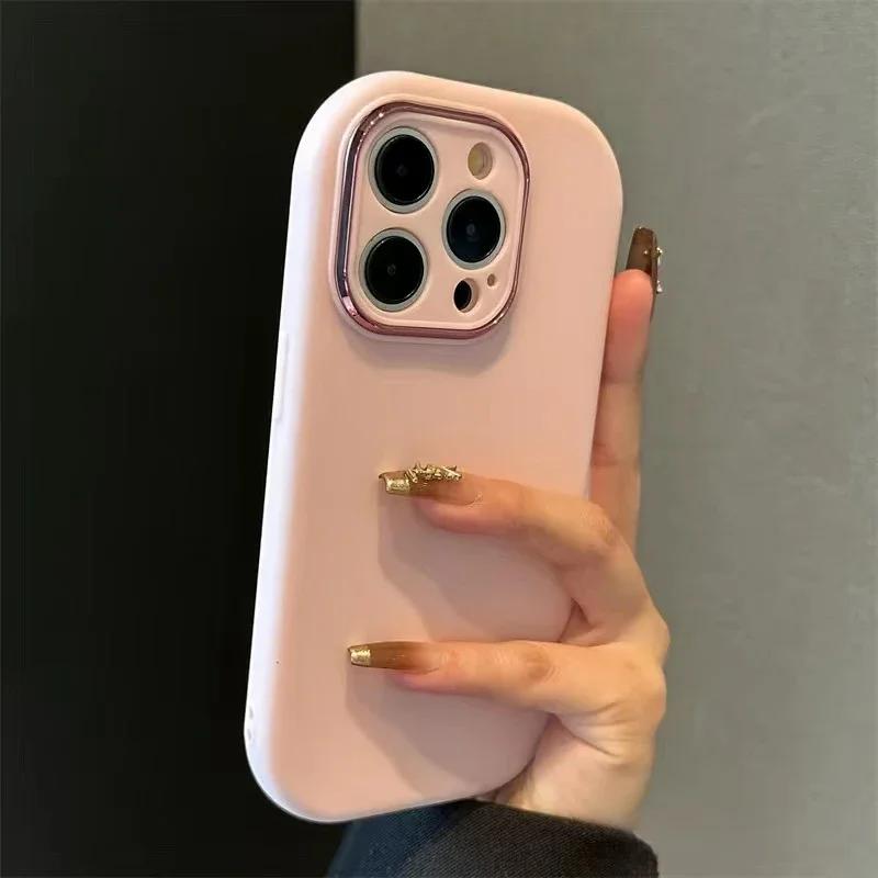 Роскошный Милый Мягкий Силиконовый Чехол Конфетного Цвета Для iPhone 17 11 12 13 14 15 16 Pro Max Plus Ударопрочный Бампер Задние Чехлы Обложка