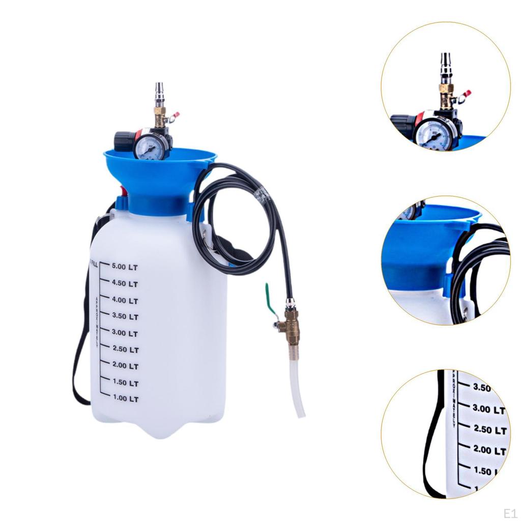Pneumatic Transmission Fluid Pump Gearbox Oil Filler, Adjustable Pressure, 5L Atf Filler