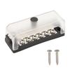 100A 32V 12 Terminal Power Distribution Block Terminal Bus Bar with Cover for 32V DC Trucks RVs