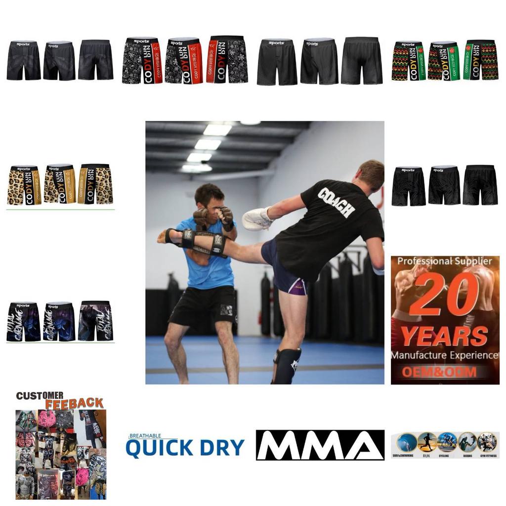 MMA Muay Thai Kickboxing Boxing Shorts Mixed Martial Art UFC Boxer Unisex Men Women Pants Fighting Fitness Gym Training Sport Workout
